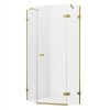 NEW TRENDY Kabina prysznicowa pięciokątna 100x80 Avexa Gold Brushed EXK-3858